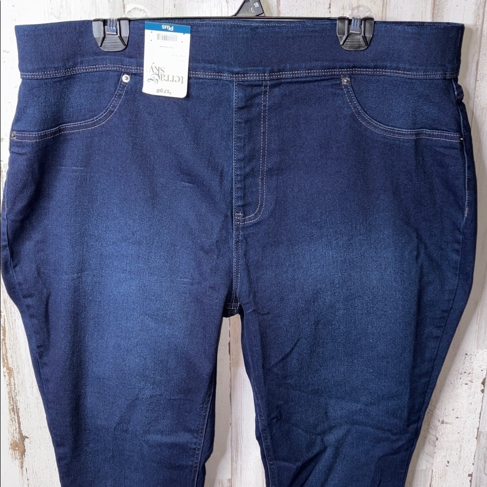 Terra & Sky Women’s Plus Skinny High Rise Pull-On Size 1X (16W-18W) Jeggings NWT - Picture 4 of 16